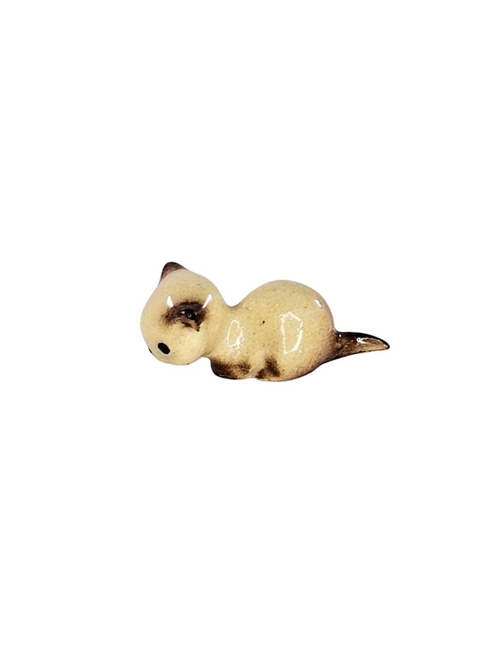 Hagen Renaker Siamese Kitten Cat Drinking Tiny Miniature Figurine